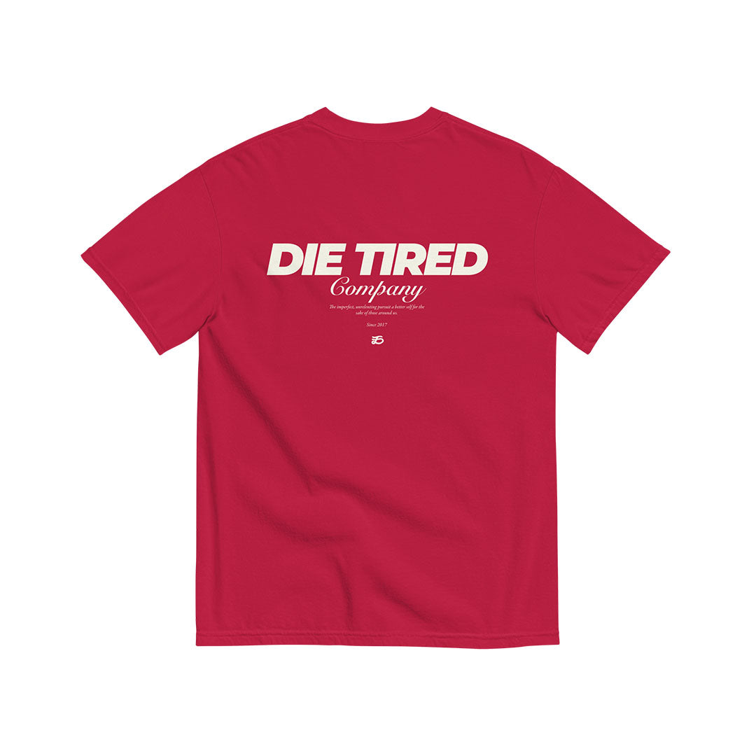 Red Essential Die Tired Tee
