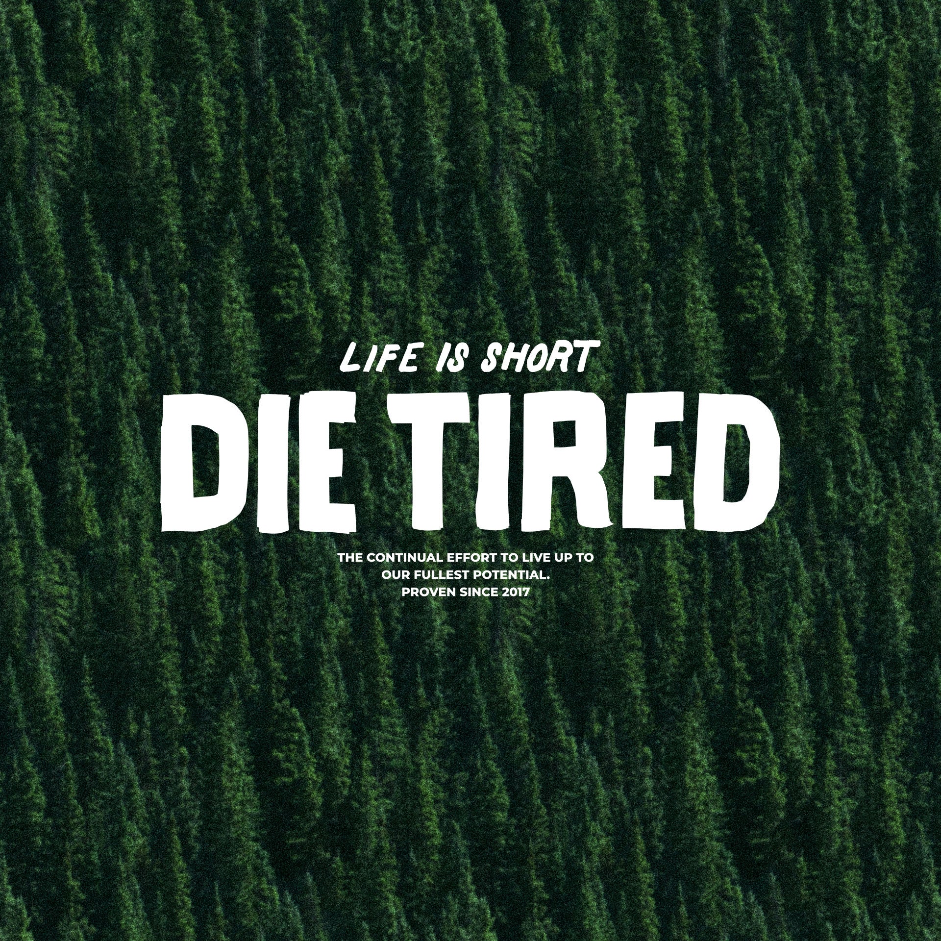 Life Is Short Die Tired Heavyweight Tee in black