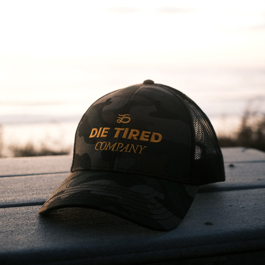 Die Tired Camo Trucker Hat
