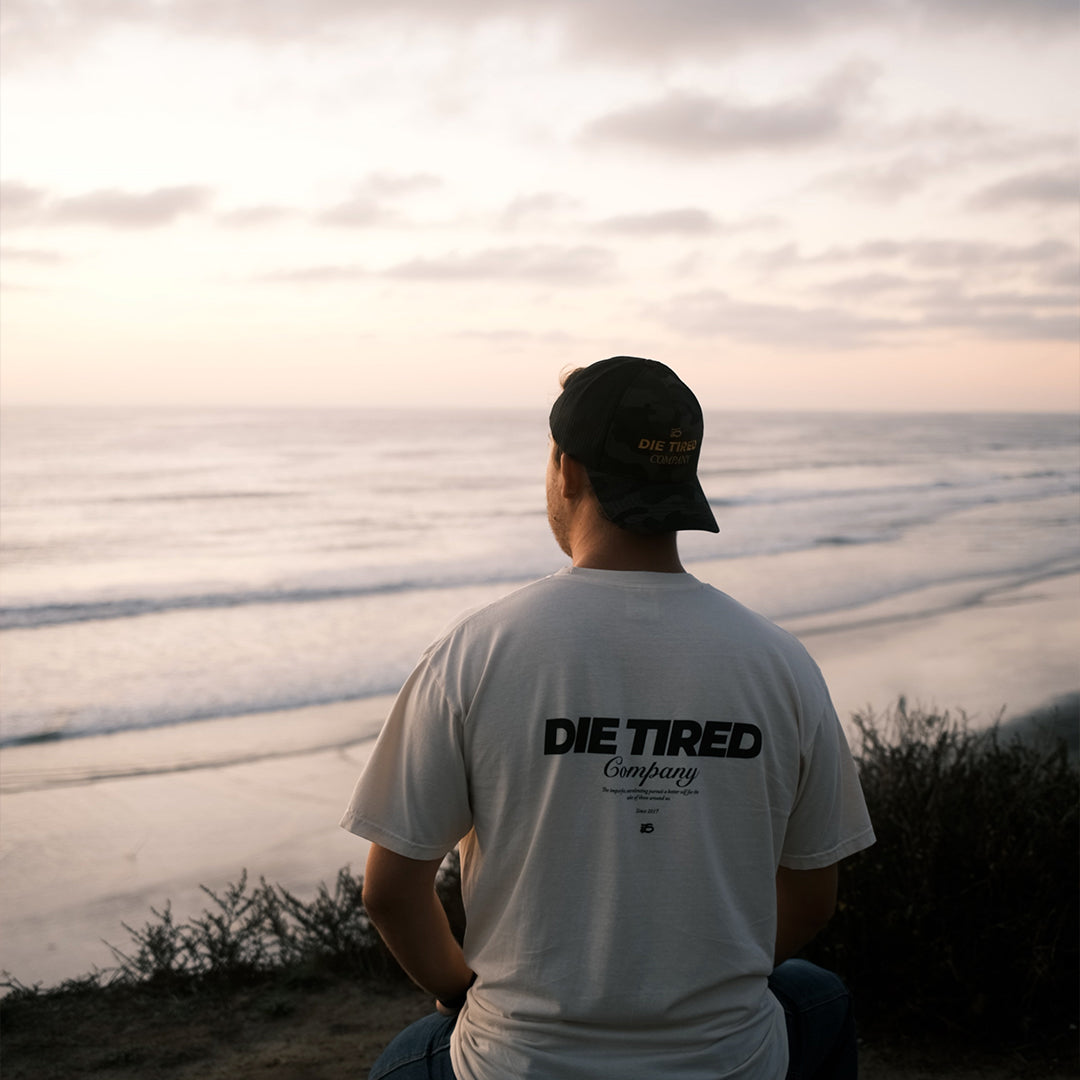 Heavyweight Basic Die Tired Tee - Natural