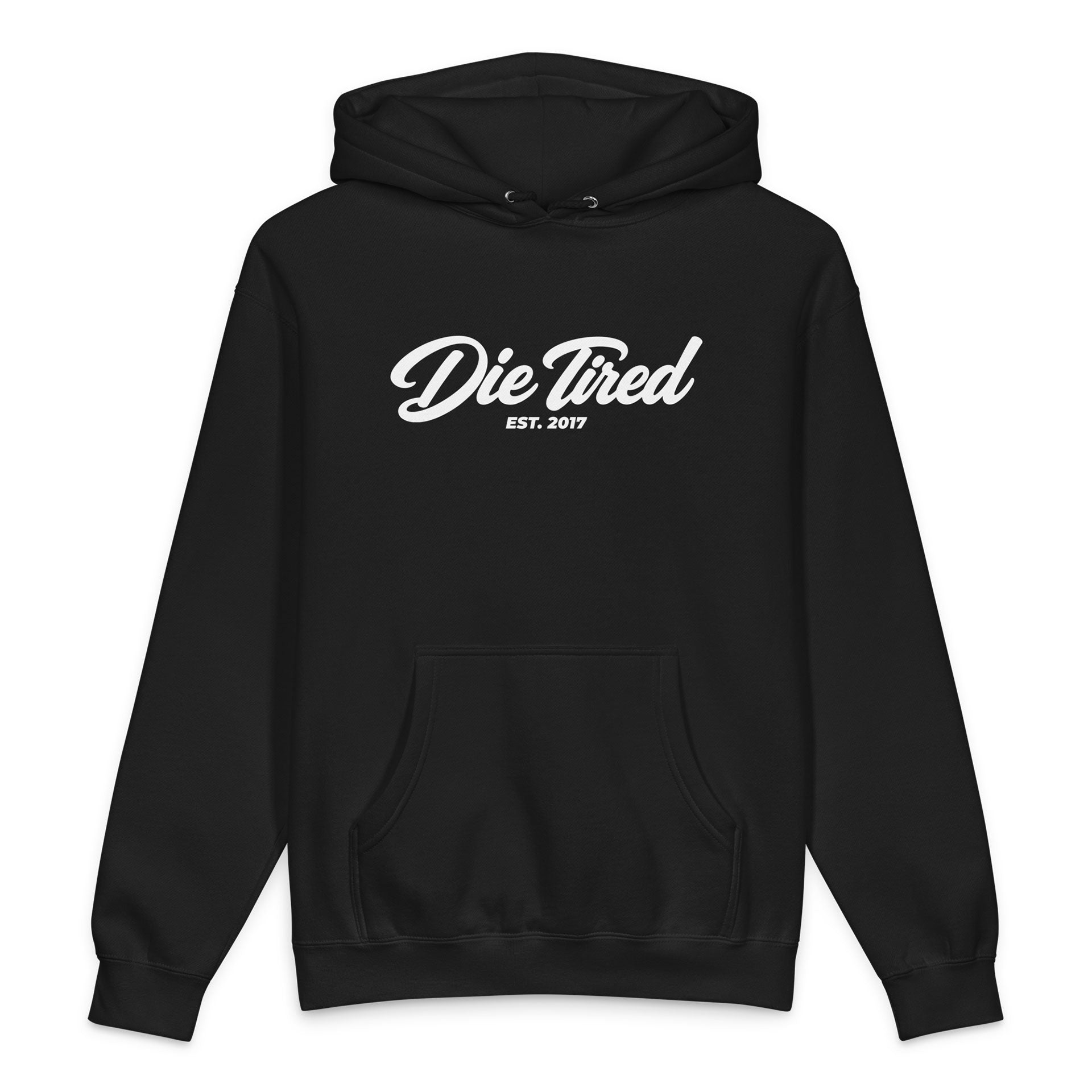 Heavyweight Die Tired Cursive Hoodie - Unisex