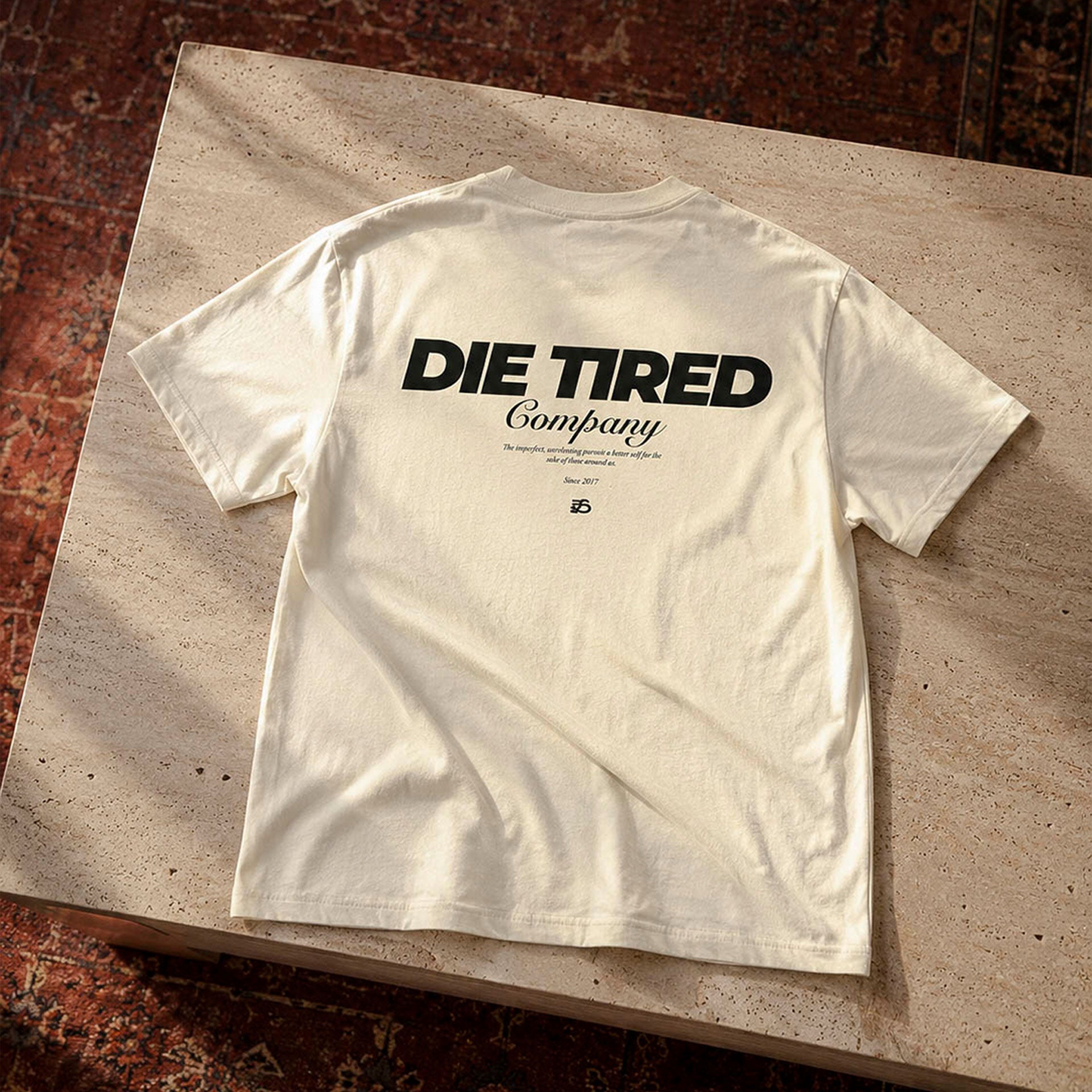 Heavyweight Basic Die Tired Tee - Natural