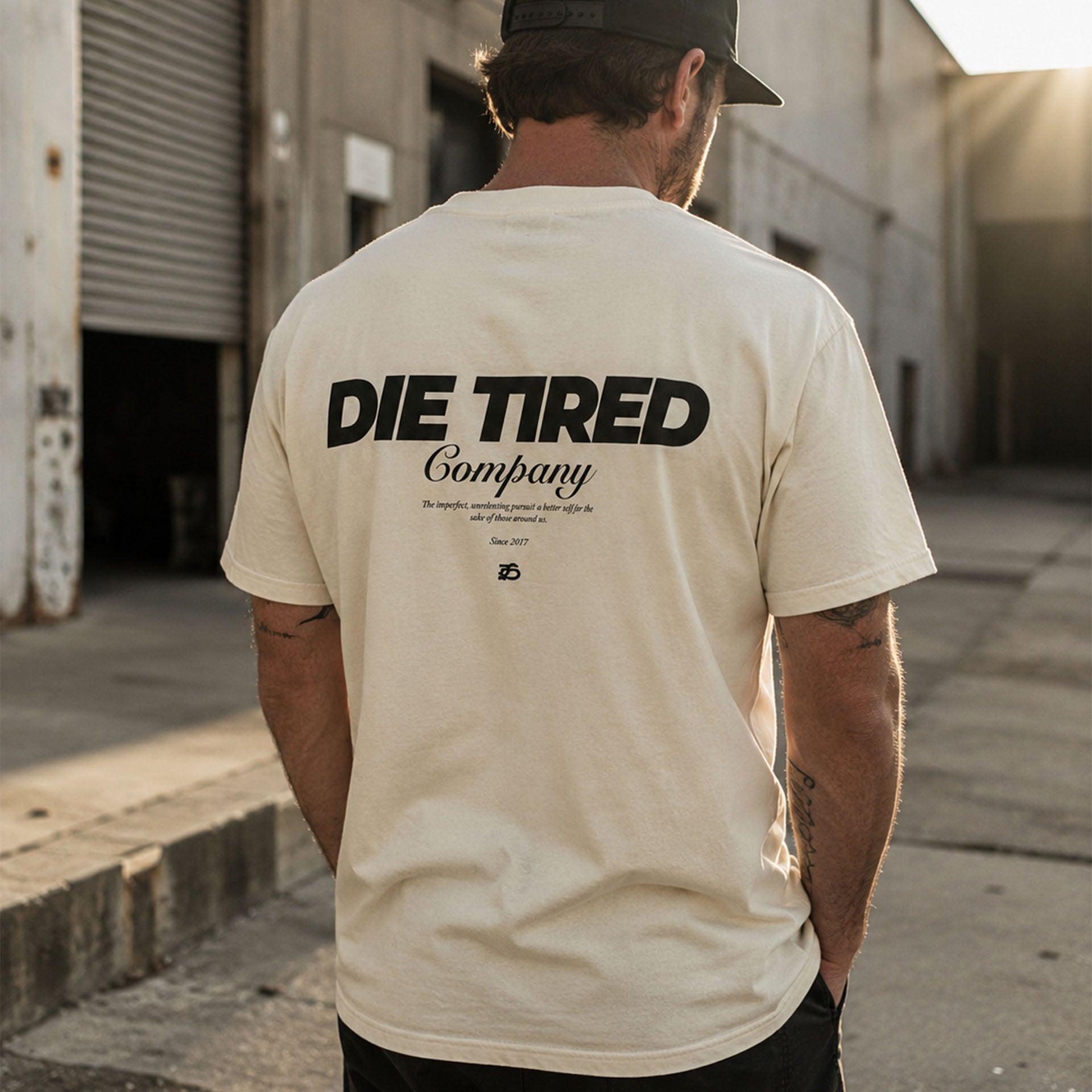 Heavyweight Basic Die Tired Tee - Natural