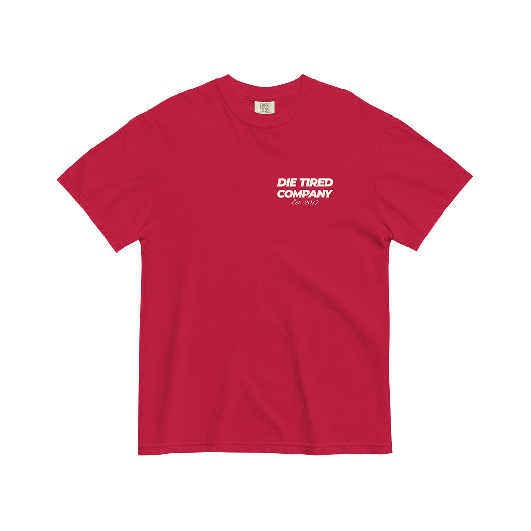 Red Essential Die Tired Tee