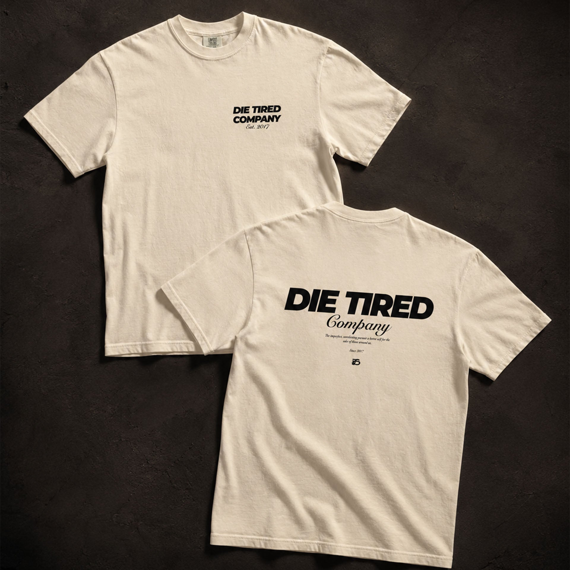 Heavyweight Basic Die Tired Tee - Natural