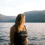 Women’s micro-rib tank top Navy