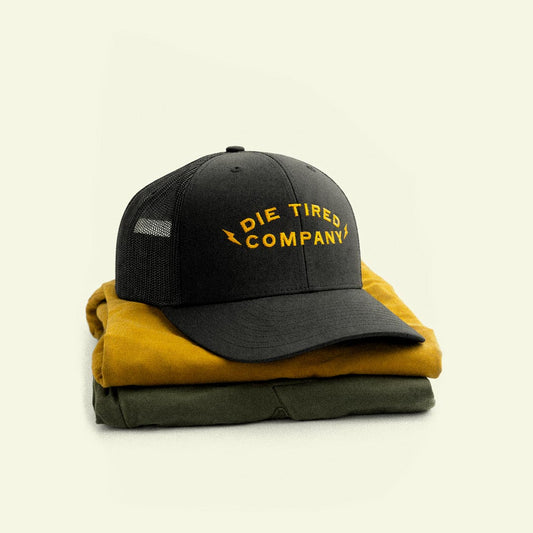 Die Tired Black Trucker Hat