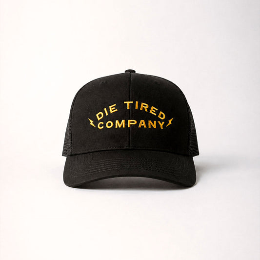 Die Tired Black Trucker Hat