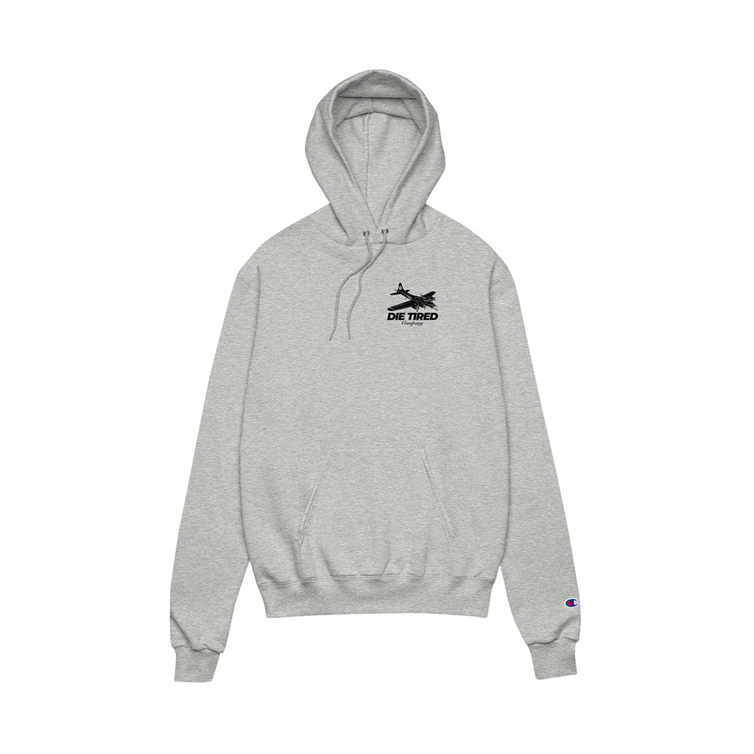 B-17 Bomber Hoodie in Athletic Grey