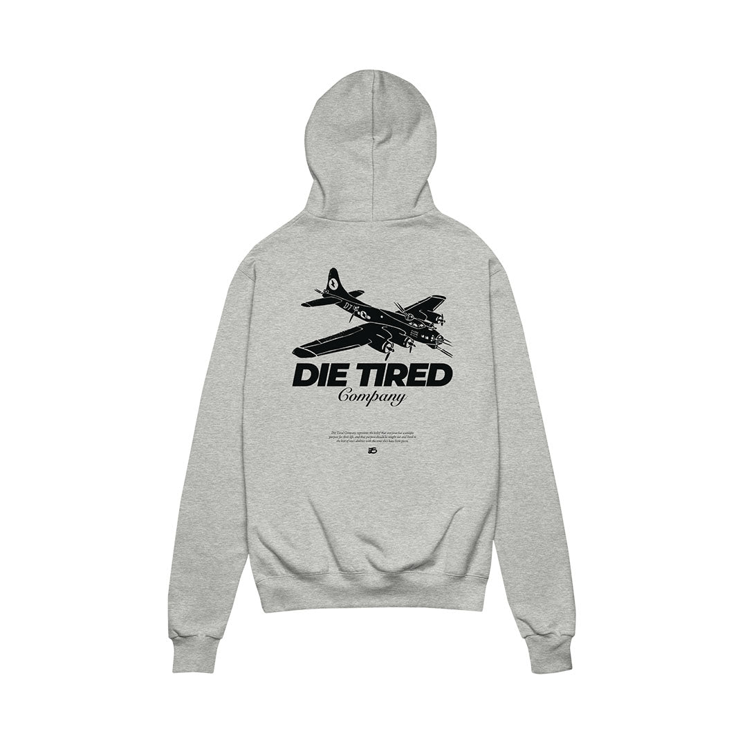 B-17 Bomber Hoodie in Athletic Grey