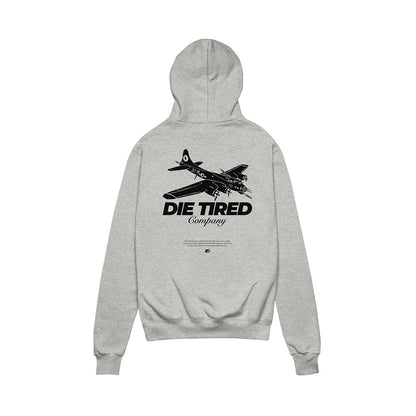 B-17 Bomber Hoodie in Athletic Grey