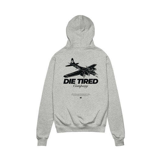 B-17 Bomber Hoodie in Athletic Grey